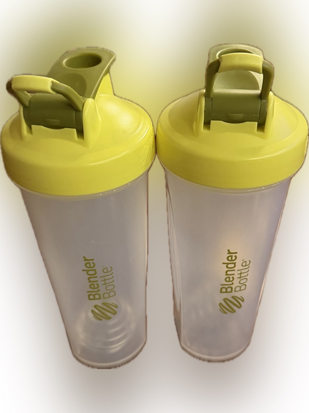 Set of 2 Blender Bottle Classic Shakers - Yellow Lid, 32 oz.